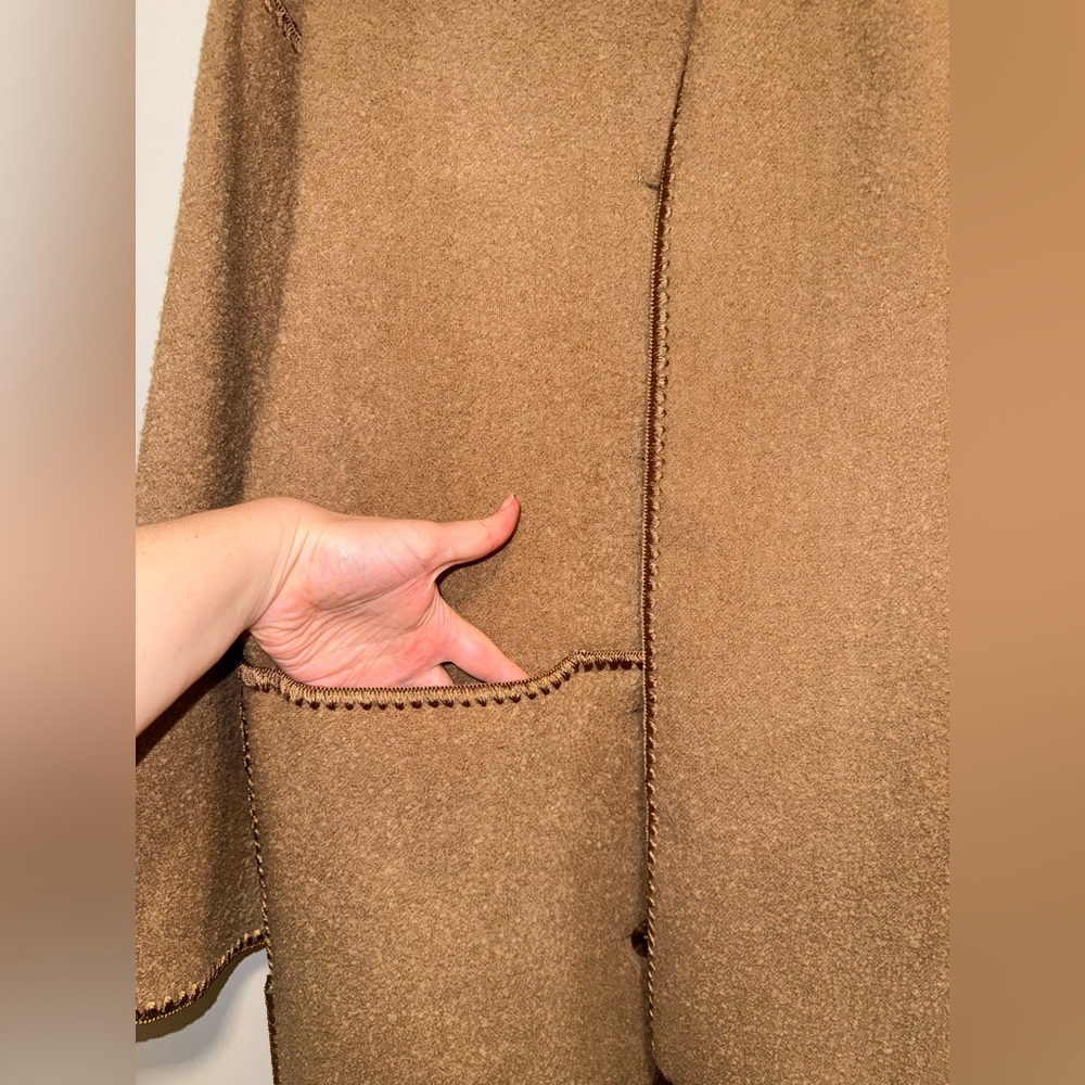 Toteme Embroidered Scarf Coat, 34, Camel - Picture 7 of 16